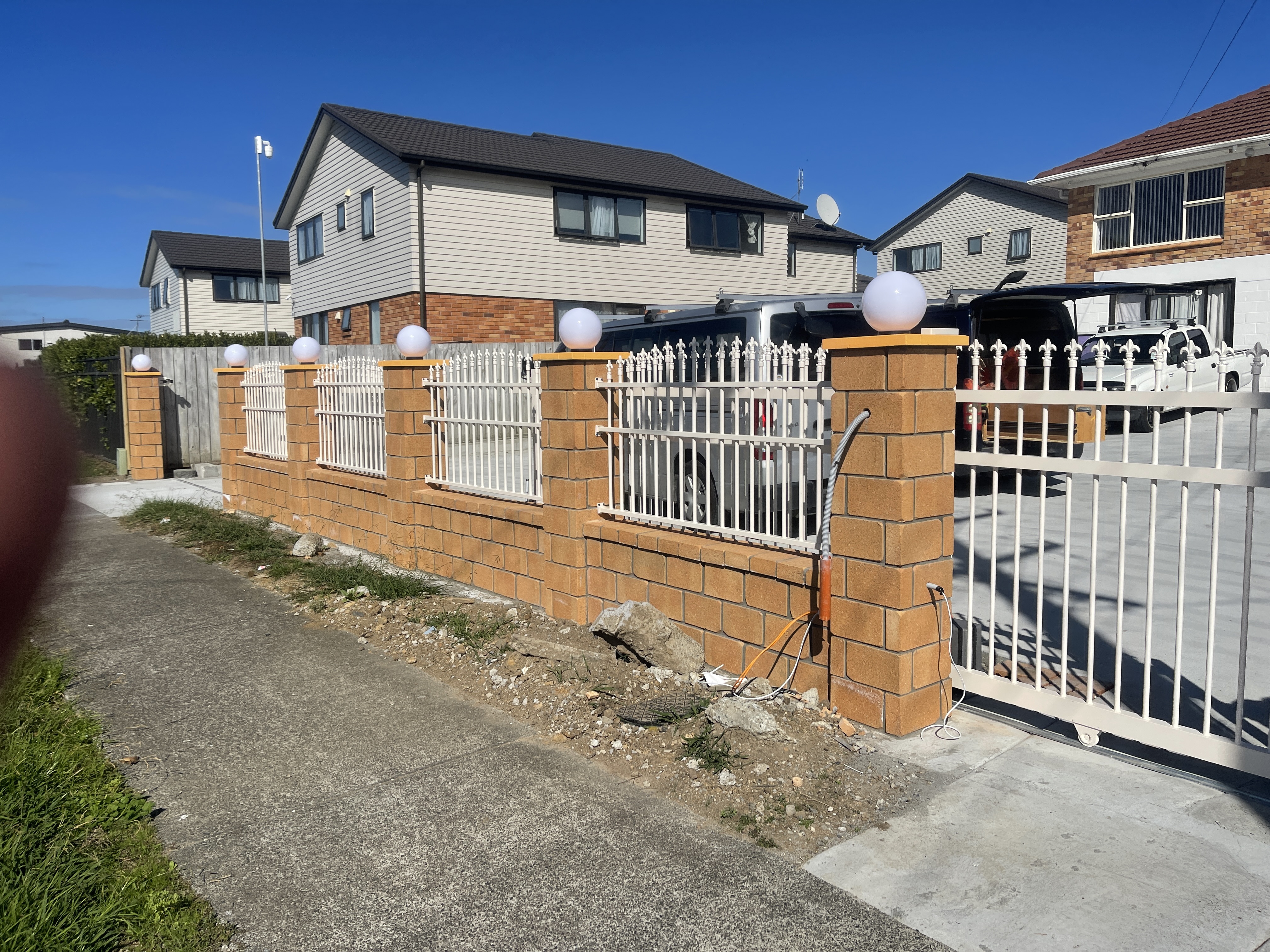  Brick and aluminium fence installed in Papatoetoe