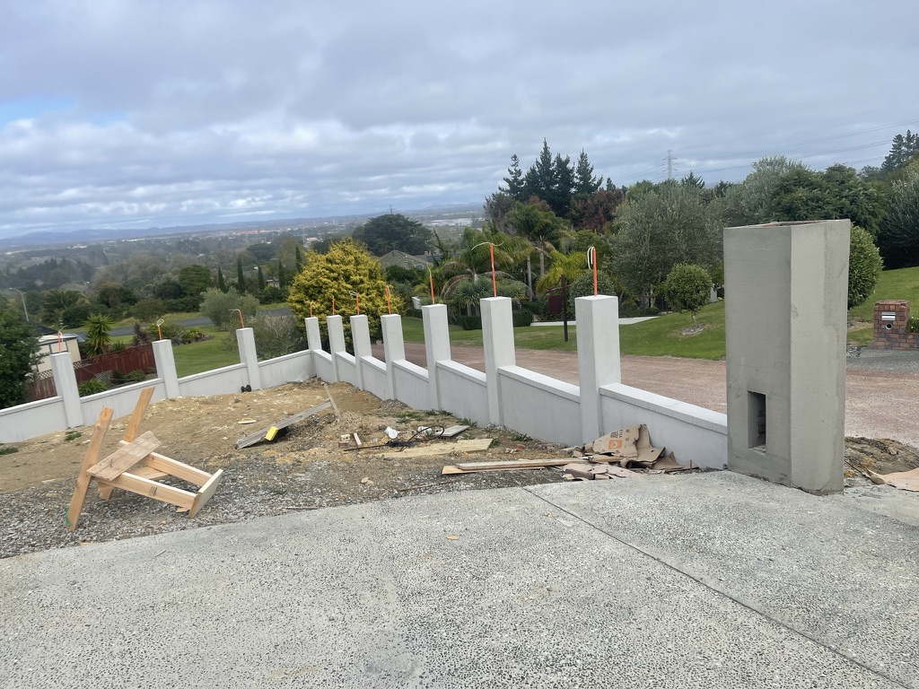 Brick fence about 100meter installed in Alfiriston Manurewa. whole fence was on a slope .