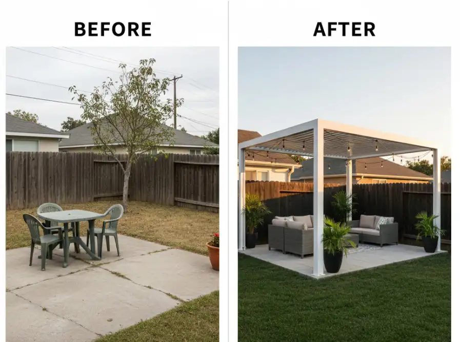 before-after-pergola-installation
